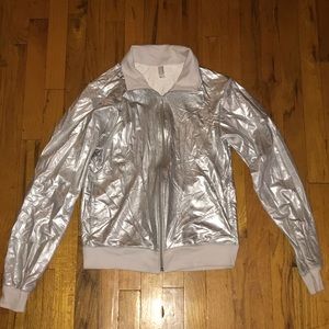 Silver Metallic American Apparel WorkOut Jacket
